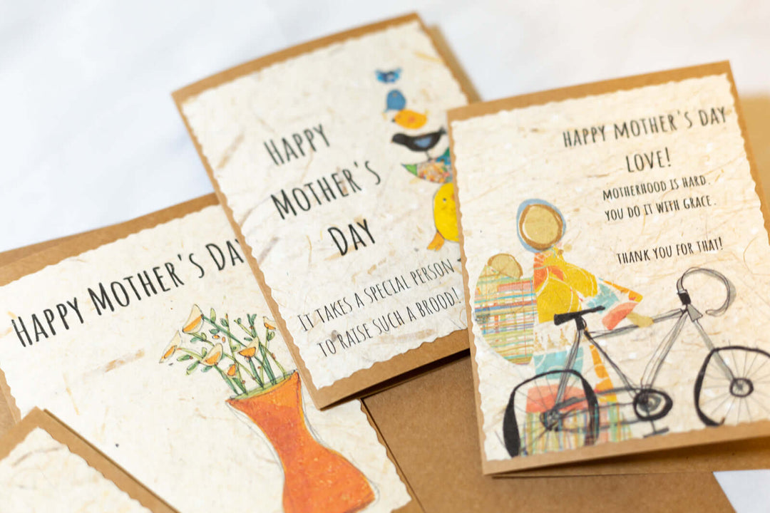 Banana Paper Mother's Day Cards