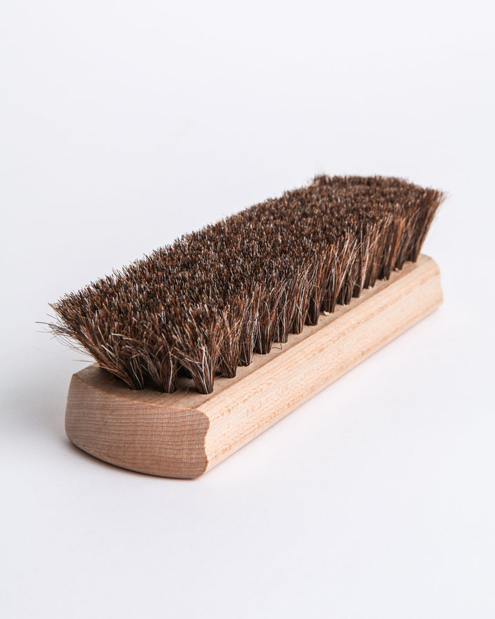 Genuine Natural Wood & Horsehair Buffing Brush