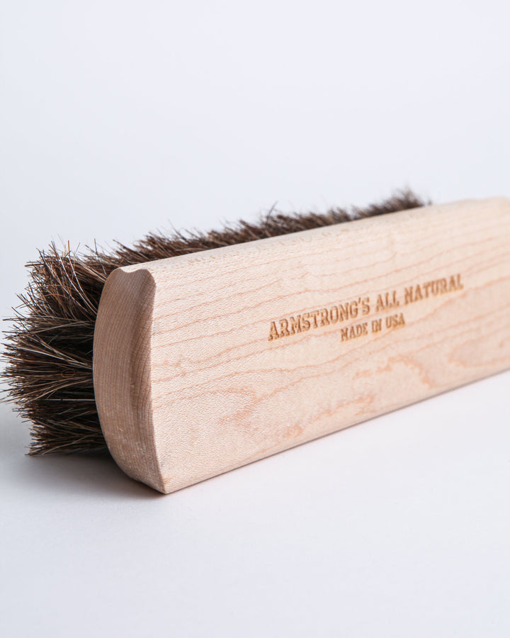 Genuine Natural Wood & Horsehair Buffing Brush