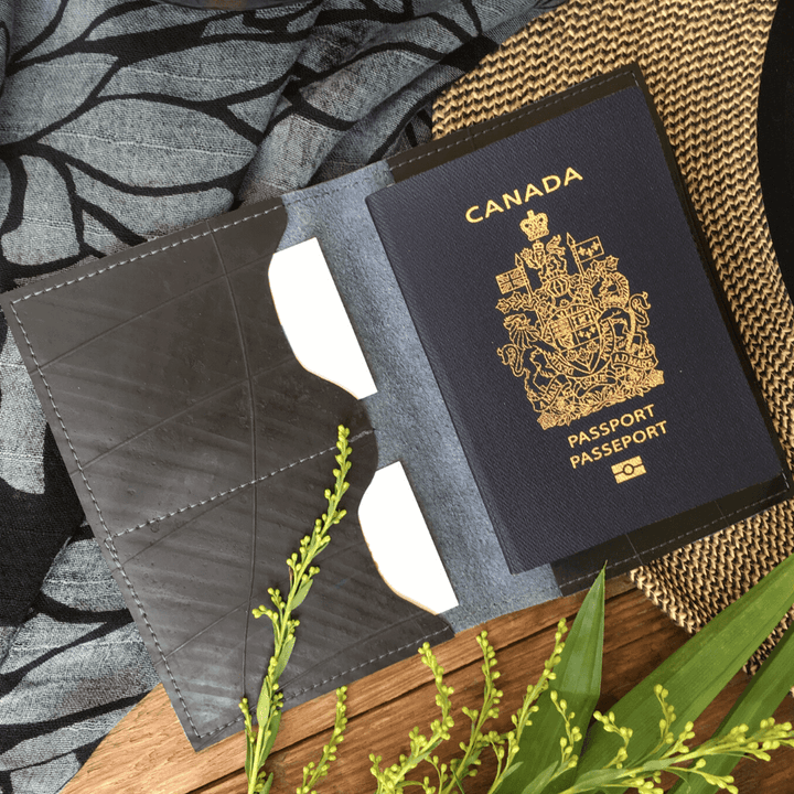 The Pearson Upcycled Leather Passport Holder