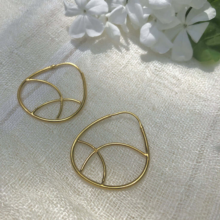 Geometric Gold Hoop Earrings