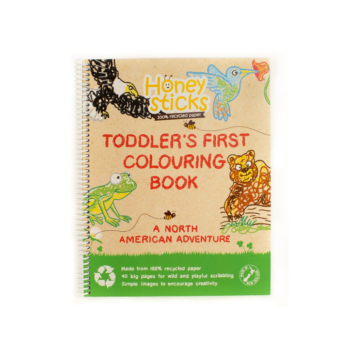 Toddlers First Colouring Book - A North American Adventure by Honeysticks USA