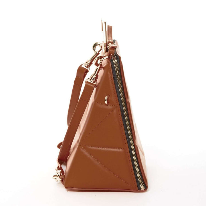 SUSU The Heidi Brown Leather Backpack Purse