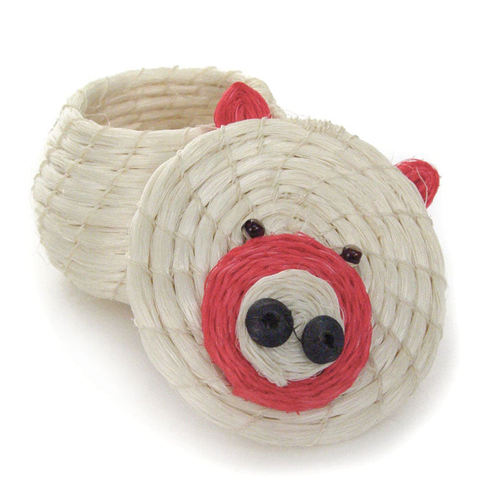 Clever Piggy Lidded Basket