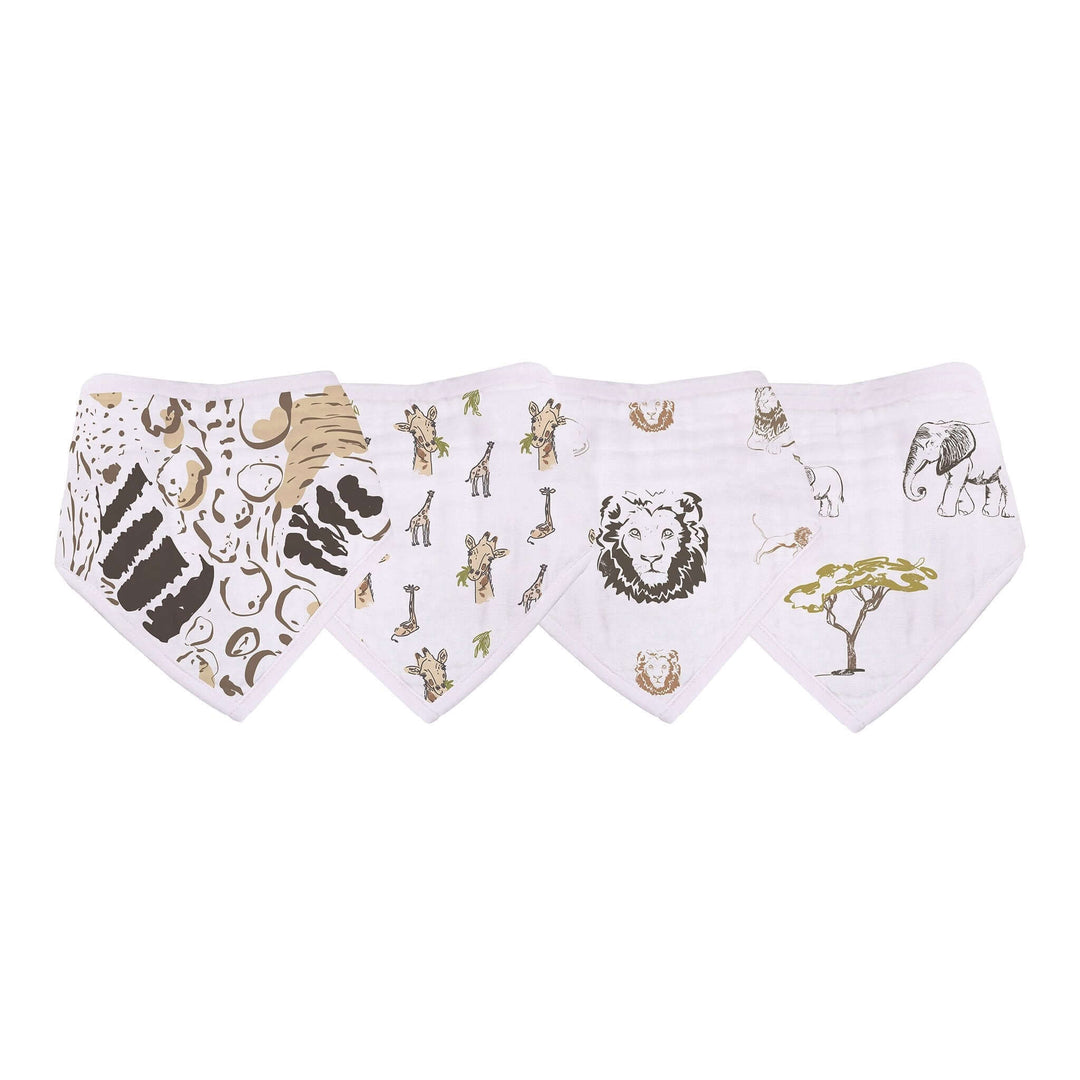 On The Savannah Bamboo Bandana Bibs 4PK