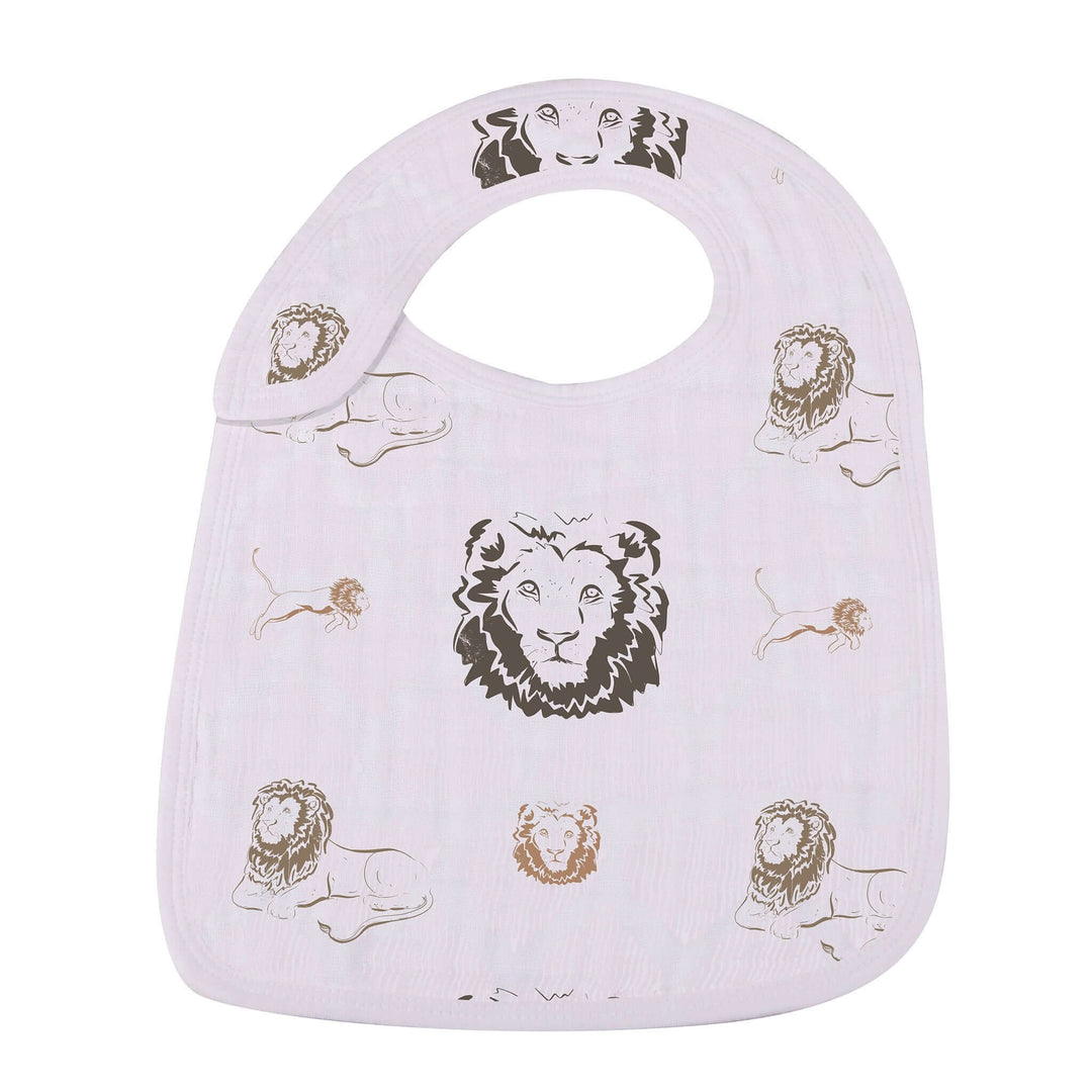 On The Savannah Bamboo Muslin Snap Bibs 3PK