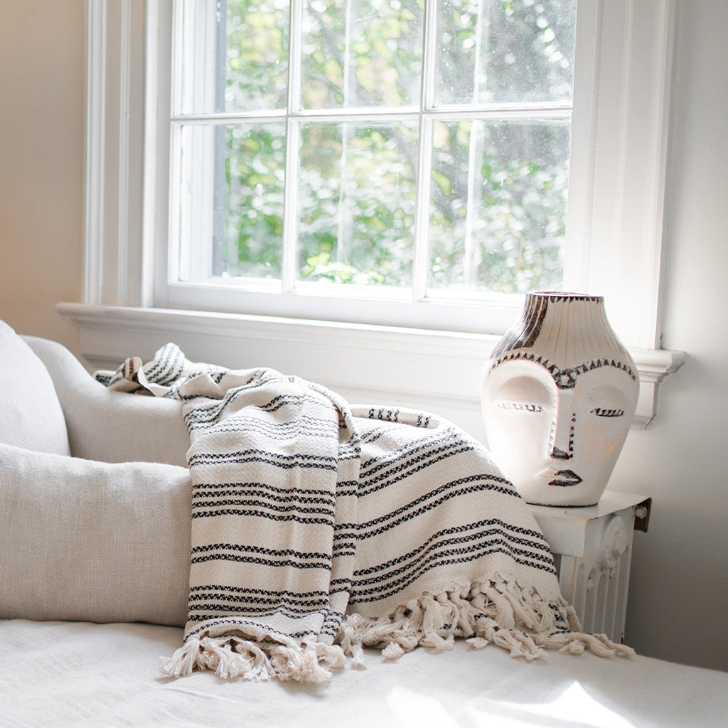 Woven Stripe Turkish Throw by SLATE + SALT