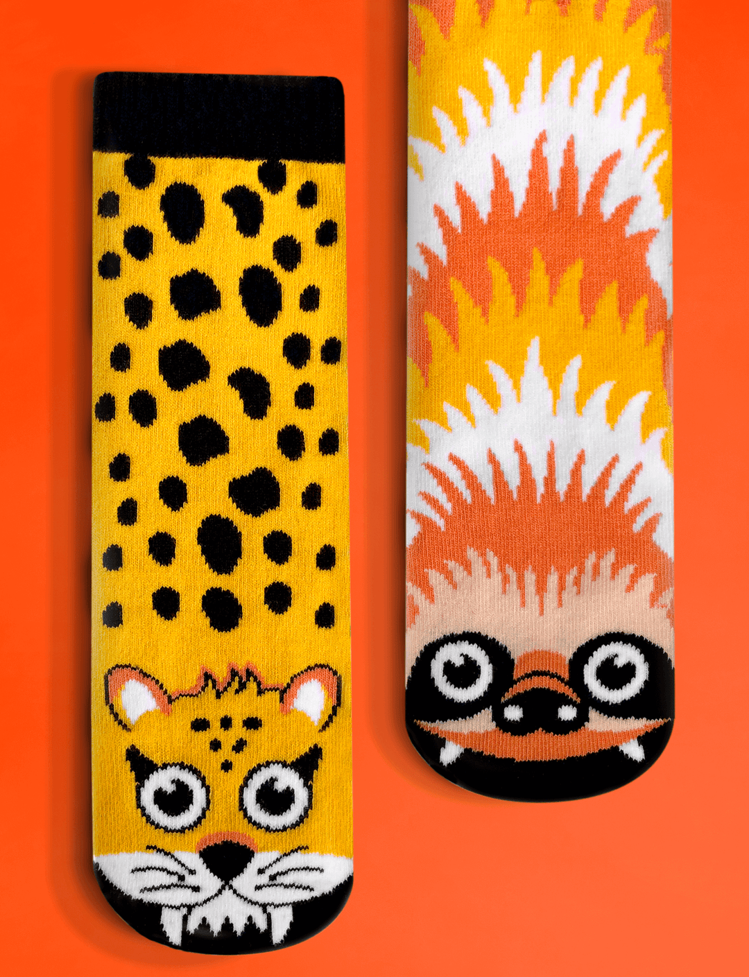 KIDS SLOTH & CHEETAH NO SLIP SOCKS