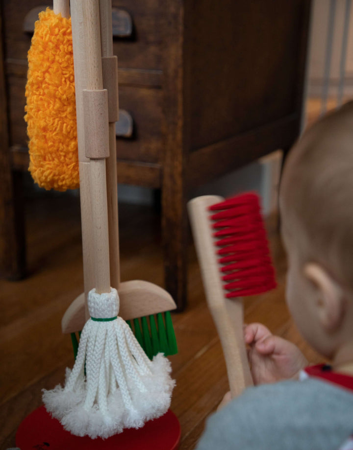 JustForKids Wooden Detachable Kids Cleaning Toy Set