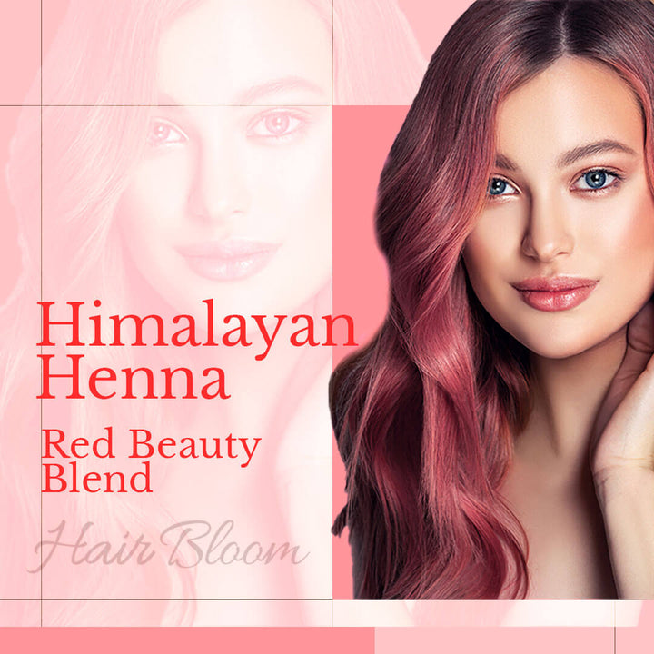 Hair Bloom Natural Red Hair Color- Henna w/ Mixed Himalayan Herbs Hair Color Powder- 12 Individual Sachets (10 gm each)- Reusable Brush & Tray Included