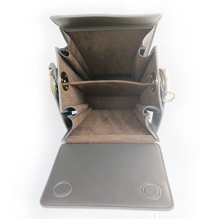 SUSU The Amber Leather Bucket Bag Grey