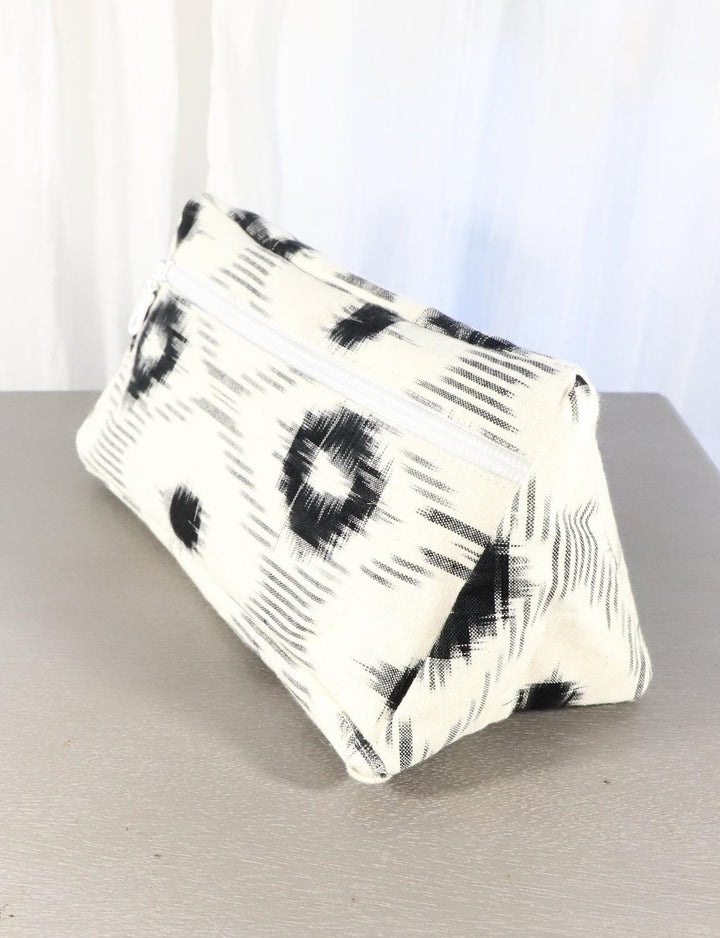 White and Black Toiletry Bag