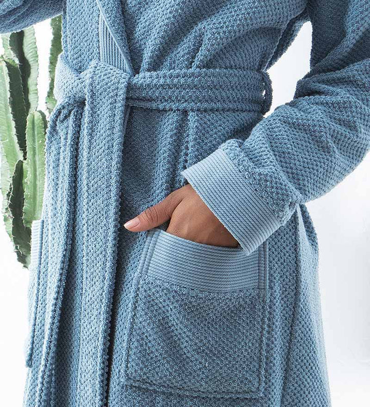 Women's Hooded Turkish Cotton Terry Cloth Robe