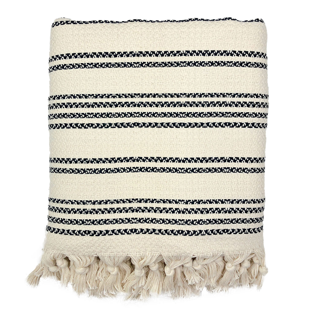 Woven Stripe Turkish Throw by SLATE + SALT