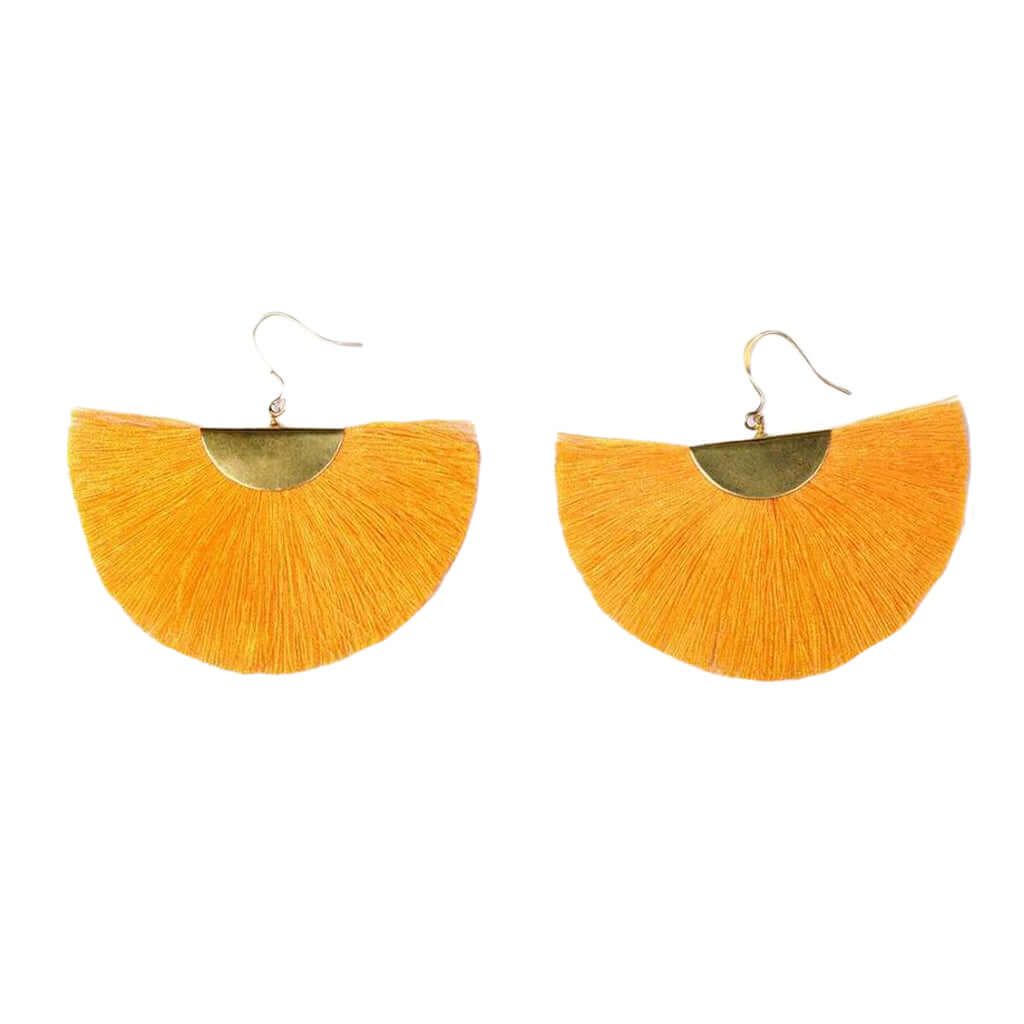 Half Moon Fan Earrings